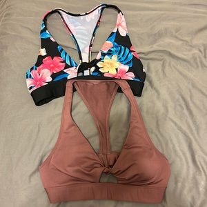 Victoria’s Secret PINK Front knot sports bra/swim tops